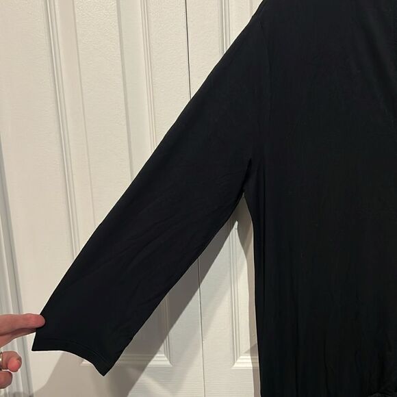 Gap Black Maternity Wrap 3/4 Sleeve Jumpsuit Size M NWT - Picture 4 of 15
